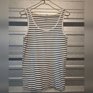 GAP Black and White Striped Tank Top